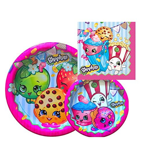 SHOPKINS LARGE PLATES 8ct Ea Birthday Party Supplies Dinner Luncheon Lot Of 4
